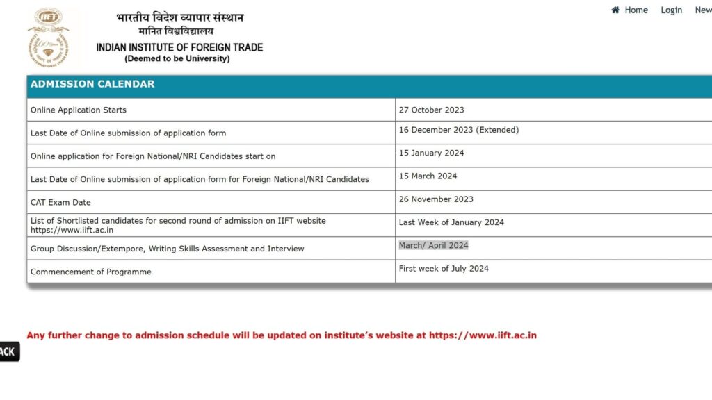 IIFT MBA Admission 2024 extended registration window closes tomorrow