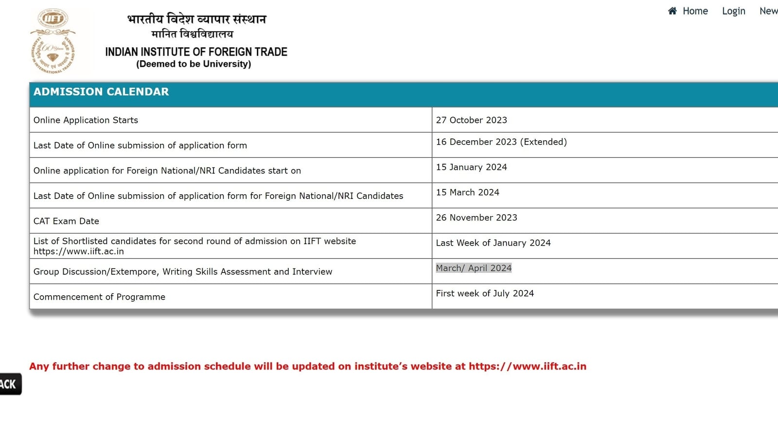 IIFT MBA Admission 2024 extended registration window closes tomorrow