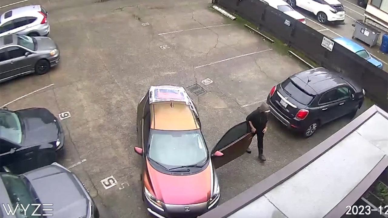 Porch pirates colorful car caught on camera after theft 3