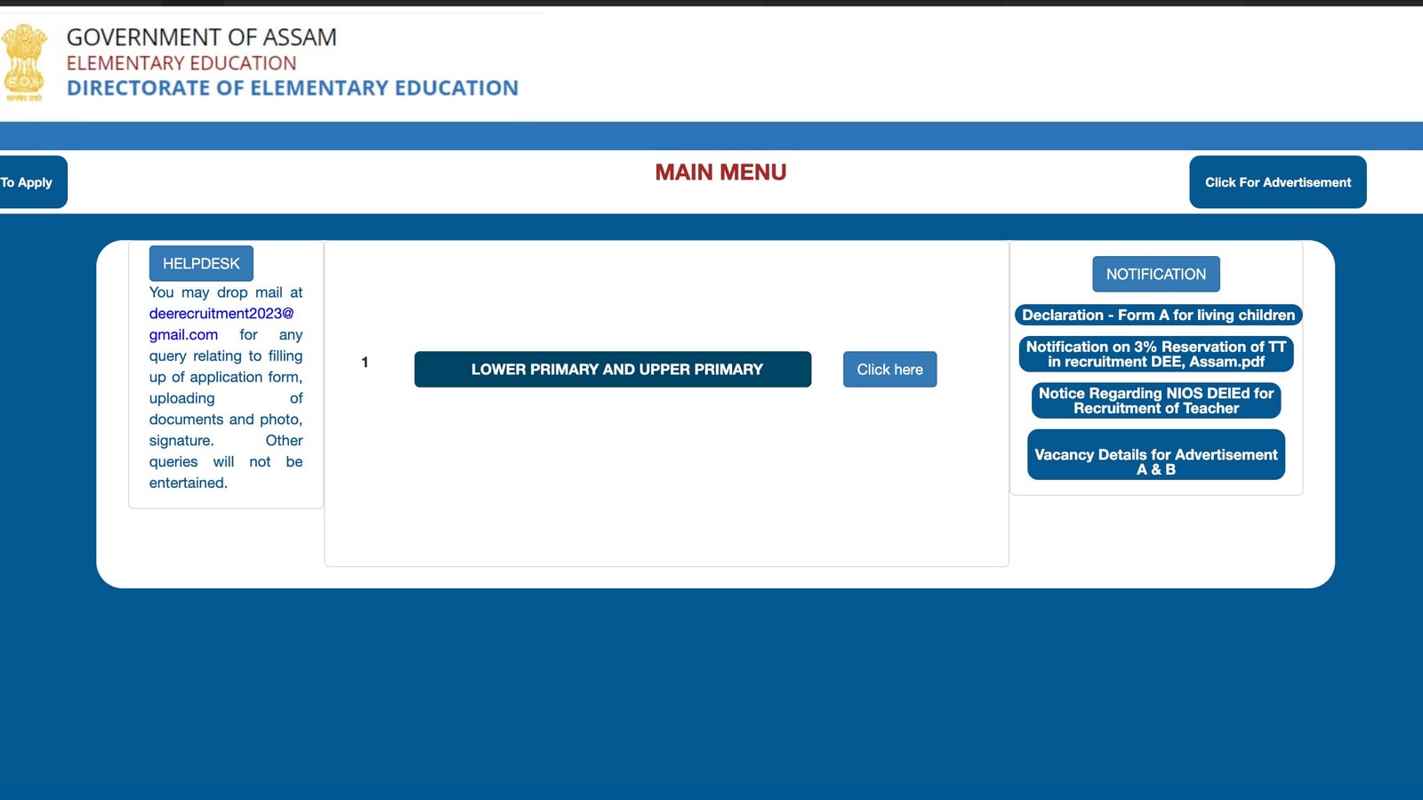 DEE Assam begins registration for 5,550 teacher vacancies; link to apply